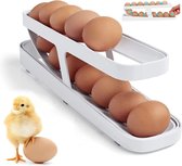 Porte-œufs pour koelkast, distributeur automatique d'œufs roulants pour le stockage au koelkast, organisateur d'œufs roulants, porte-œufs pour la cuisine