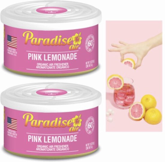 2 x Paradise Organic Air Freshener Pink Lemonade bol