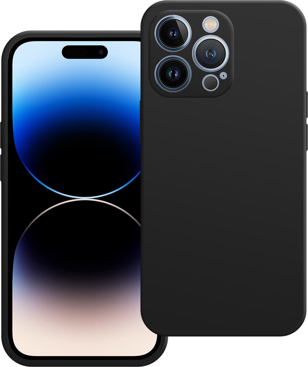 Cazy hoesje geschikt voor iPhone 15 Pro Hoesje - Color Backcover - Zwart