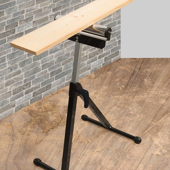 1x Rolbok 68-108cm verstelbaar rollensteun staal-Max. draagkracht 60kg-zwart van VONROC — afbeelding 5
