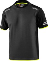 Sparco TECH T-Shirt - Stijlvol en veilig - Grijs/Geel - Maat M