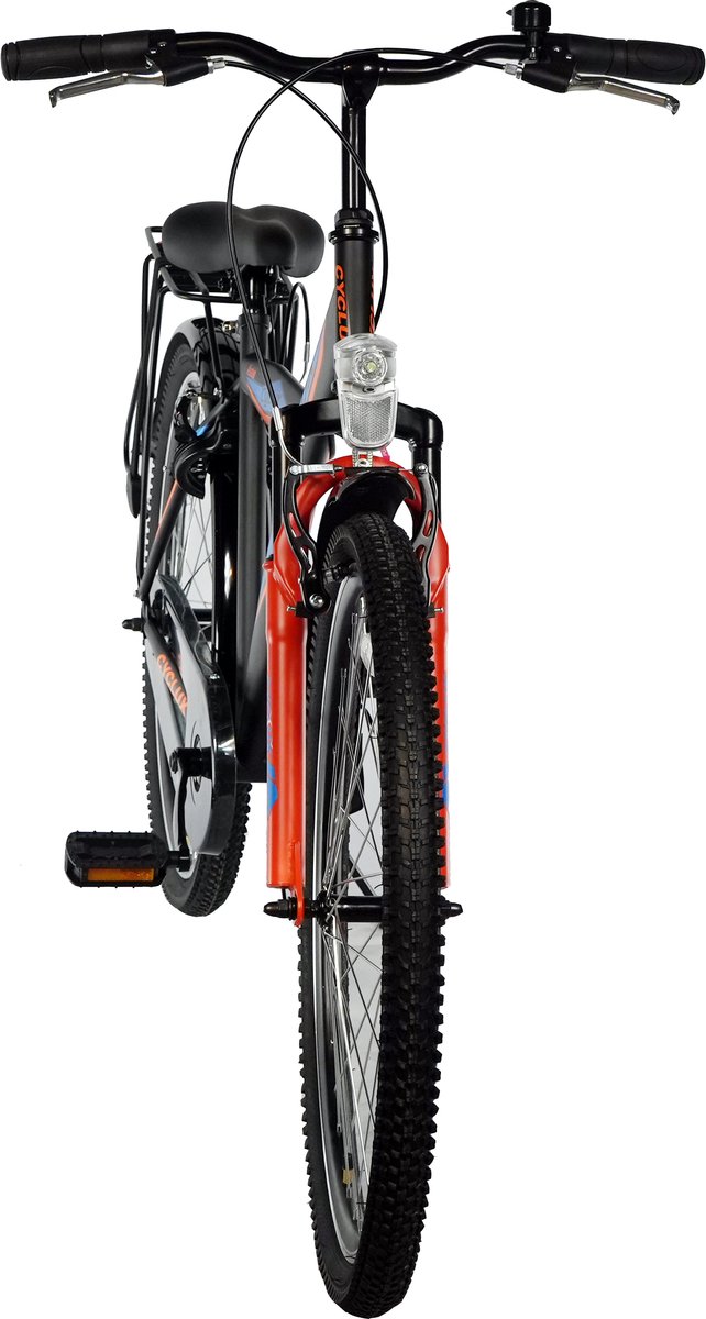 Cyclux Astro Jongensfiets 24 Inch N3 Zwart Oranje van Cyclux — afbeelding 4