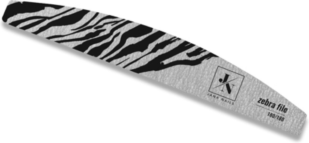 Nagelvijl professioneel 5 stuks - Halfmoon animal print - Deluxe zebra file 100/100 - Jana nails