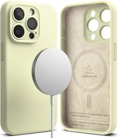 Ringke Silicone Hoesje Geschikt voor Apple iPhone 15 Pro Max | Compatible met MagSafe | Back Cover Hoesje | Siliconen | Geel