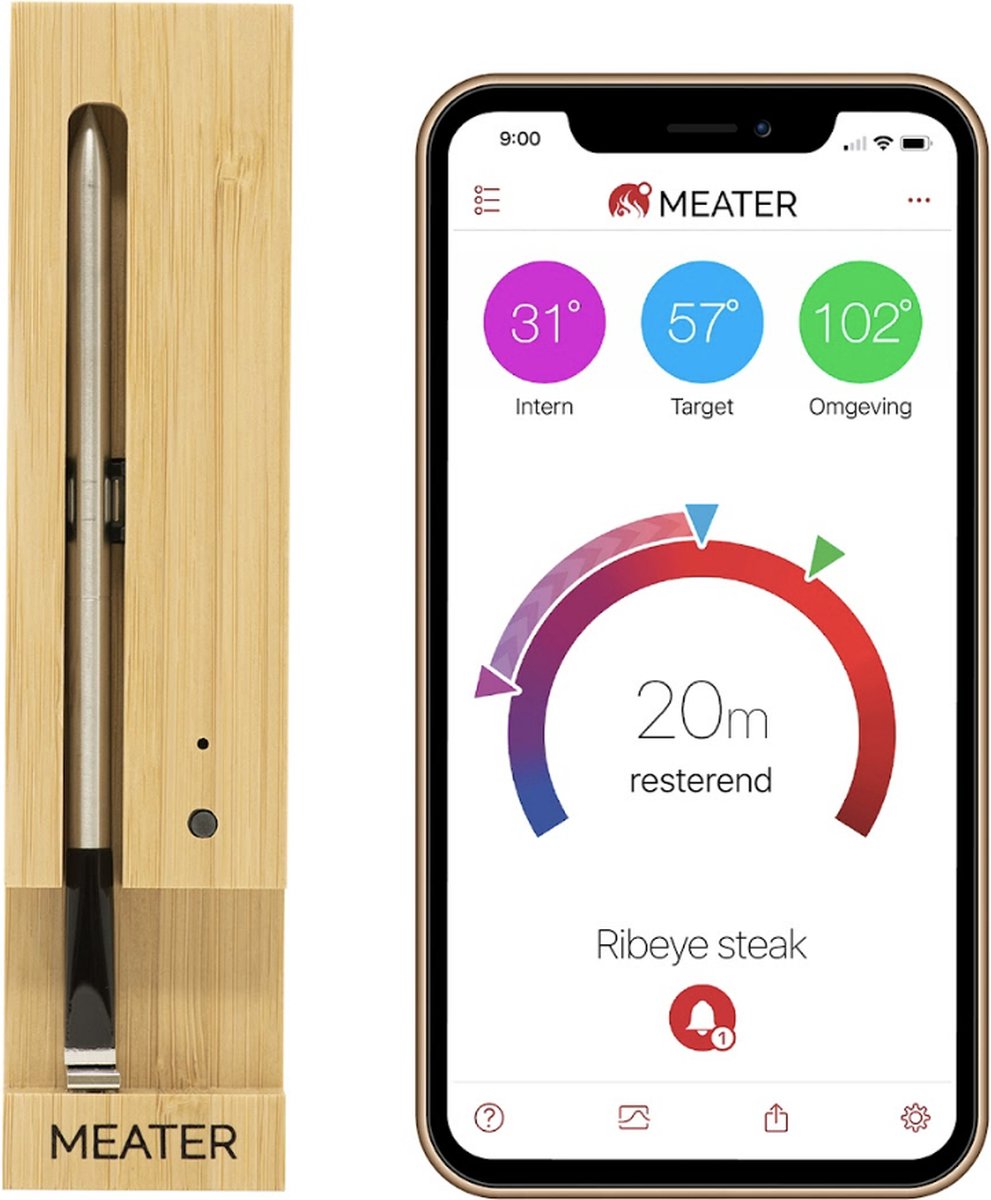 Meater thermometer normaal 10 m draadloze thermometer bol
