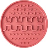 FIBOO - Lollipop Mini Tapis à Lécher - ECO - Slowfeeder - Pour petits chiens ou chats - Rose - 13x13 cm