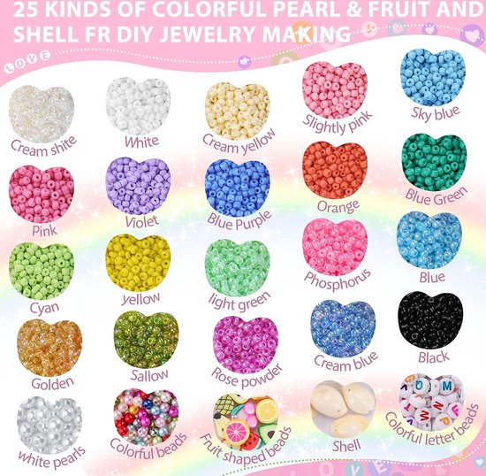 Perles Lettres à Enfiler Environ 1000 Pièces Perles Lettres A Enfiler Environ 1000 Pieces Perles Lettres Colorees 4x7 Mm~p152349349