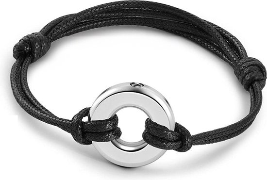 Assieraden Specialist - As armband Verstelbaar - Cirkel Van Leven - Crematie Armband - Zilver