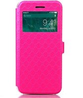 Shop4 - Geschikt voor iPhone X Hoesje - Window View Case Diamond Series Roze