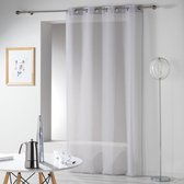 Livetti Vitrage - Net Curtain - Gordijn - KantenKlaar - 140x240 cm - Muslin Telme Grijs