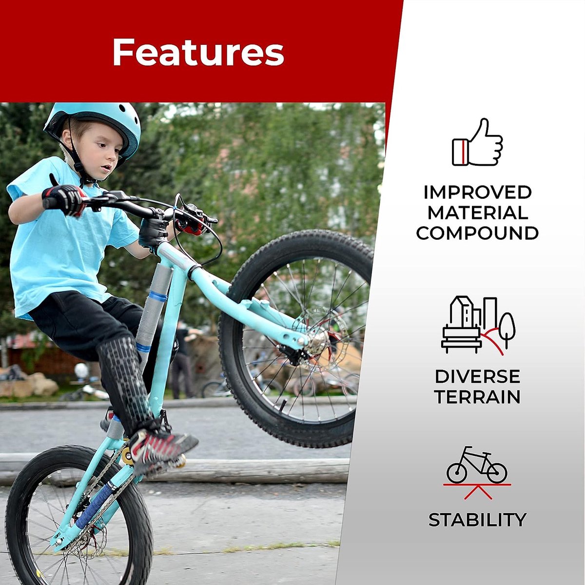 Pneu Vélo Vee Rubber V123 20 X 1.75 | Pour Enfant, BMX, Urbain | Version Pneu Seul Ou Avec Chambre à Air