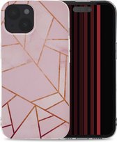 iMoshion Hoesje Geschikt voor iPhone 15 Hoesje Siliconen - iMoshion Design hoesje - Roze / Pink Graphic