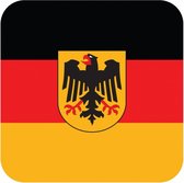 60x Dessous de bière Carré du drapeau allemand - Articles de fête Allemagne - Décoration champêtre