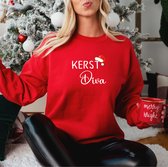 Foute kersttrui- Kerst Diva- dames sweater maat XL