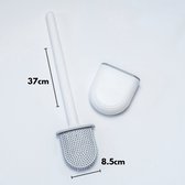 Brosse de toilette en Siliconen - Brosse de toilette - Brosse de nettoyage durable - Wit