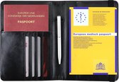 Étui pour passeport Medisch - Double porte-passeport avec Protection anti-écrémage - Zwart