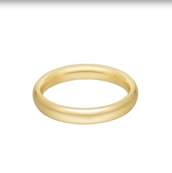 Ring - RVS - gladde ring - goud - maat 17 - trendy ring - stainless steel - Yehwang