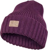 Bonnet tricoté côtelé Ivanhoe en laine Ipsum Sparkling Grape - Taille Unique - Violet