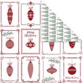 Design Papier - Kerstballen en Kerstbomen - 30,5x30,5 cm - 180 grams - Vivi Gade - 5 vellen