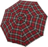 Opvouwbare Paraplu Rood Geruit - Carbon - Dsn 100 cm - Opgevouwen 29 cm - Doppler