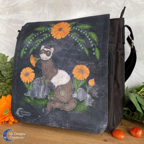 Fret Krachtdier Tas - Fretten Schoudertas Ferret Lovers Gift - Wildkleur Fret - Magische Schoudertas - Dieren Tas Fretje