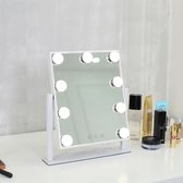 isallure Hollywood miroir de maquillage - miroir de maquillage avec éclairage - 25x30 cm - Dimmable / 3 modes d'éclairage - blanc