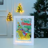 Huntex Peinture de diamants Traîneau à chevaux / Arbre de Noël avec Siècle des Lumières LED