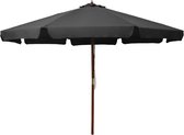 The Living Store Tuinparasol - Antraciet - 330 x 254 cm (ø x H) - 48 mm - Polyester