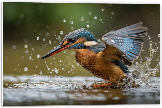 PVC Schuimplaat- Dier - Vogel - Kleuren - Water - 60x40 cm Foto op PVC Schuimplaat
