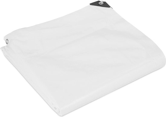 Jianyana Afdekzeil,3 x 5 m 150 g/m² PE Transparant Zeil met Ogen