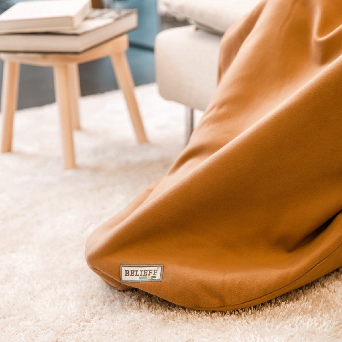 Belieff Cozy Deken (M) – Dikke Warmte Deken Fleece – Voetenzak Volwassene - Fleece Plaid – Fleece Deken - Warmtedeken – Warmte Deken Elektrisch Voor Op De Bank (Exclusief Heating Systeem) - Beige — cadeau in Wonen & Interieur - foto 5
