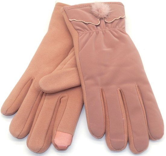 Dikke Handschoenen - Dames - One Size - Touchscreen Tip - Roze