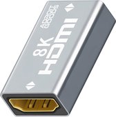 AdroitGoods HDMI Koppelstuk/Verlengstuk - 8K - HDMI Extender - Aluminium - Grijs