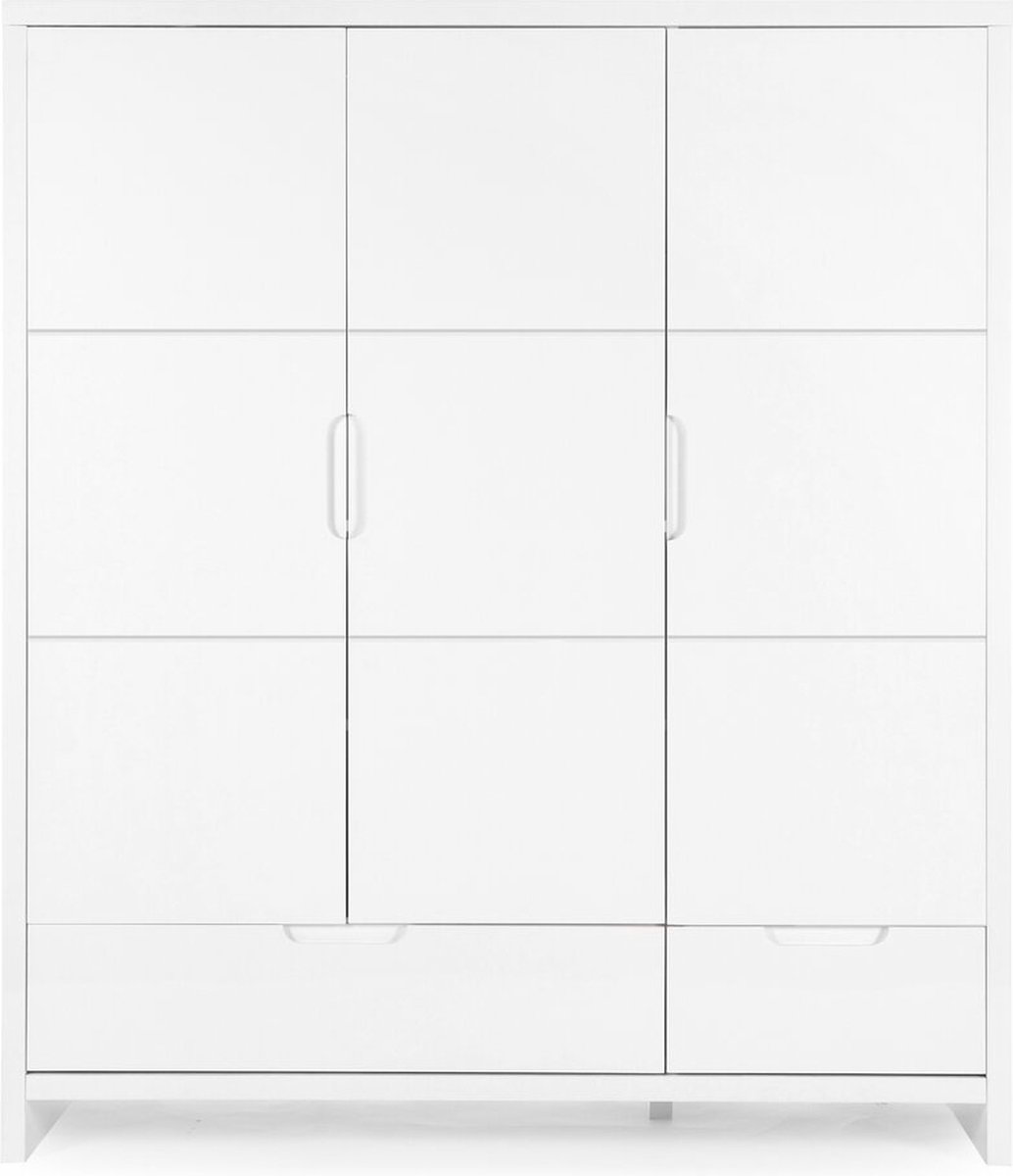 Quadro White - Armoire Chambre Bébé - 3 Portes + 2 Tiroirs