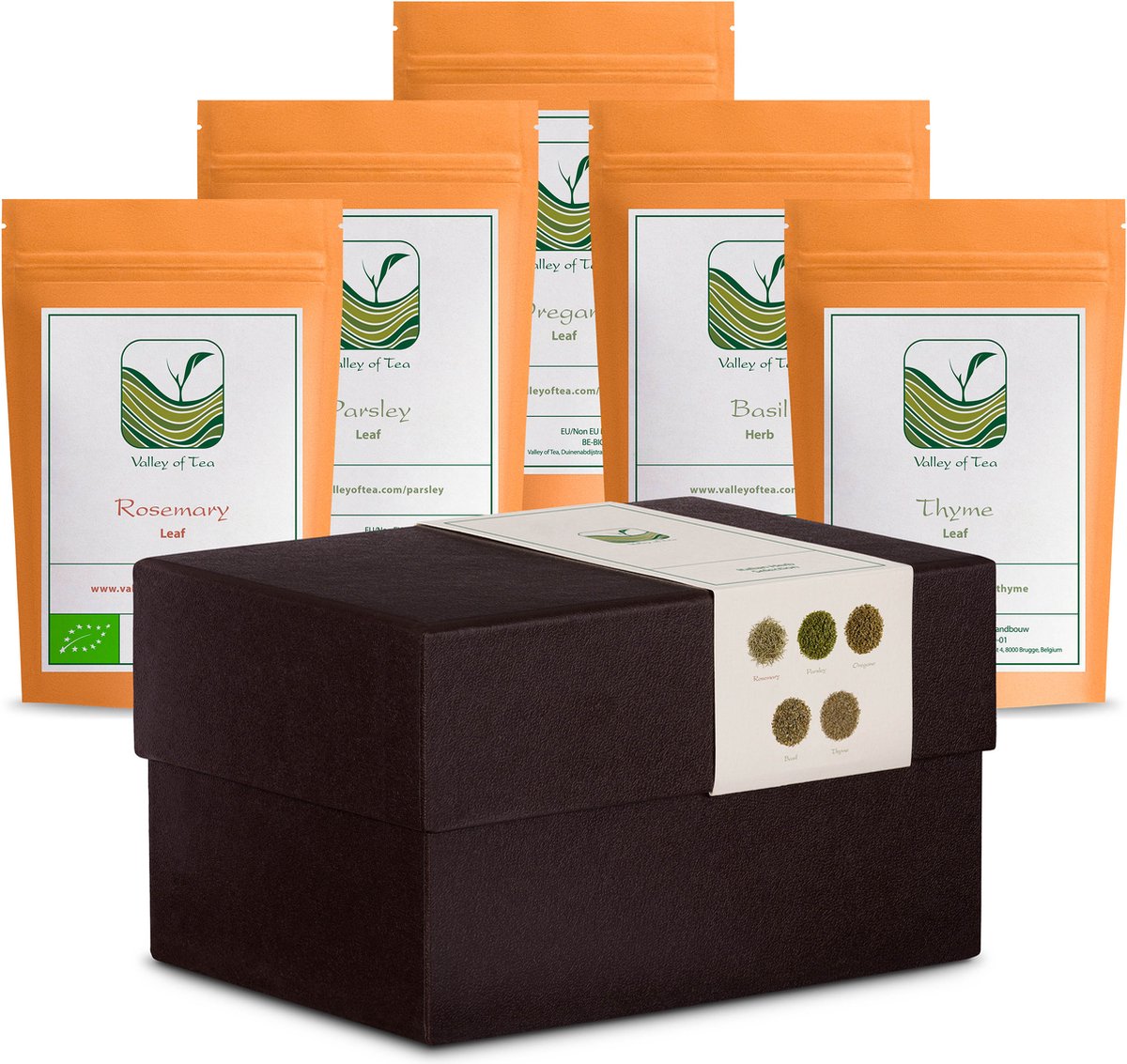 Goedkoopste Essentiële Italiaanse Kruiden Selectie - Biologisch - Rozemarijn, Peterselie, Oregano, Basilicum, Tijm