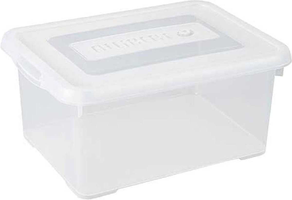 Curver Handy Opbergbox - 15L - 6 stuks - Transparant met deksel Curver Handy Opbergbox - 15L - 6 stuks - Transparant met deksel