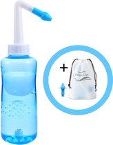 Waterpulse® Neusdouche – Neusspray - Verstopte neus - Neusspoeler - Neti Pot - Hooikoorts- 2 opzetstukjes - incl. Opbergetui