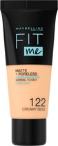 Bol.com Maybelline New York - Fit Me Matte + Poreless Foundation - 122 Creamy Beige - Medium Dekkende Foundation met Matte Finis... aanbieding