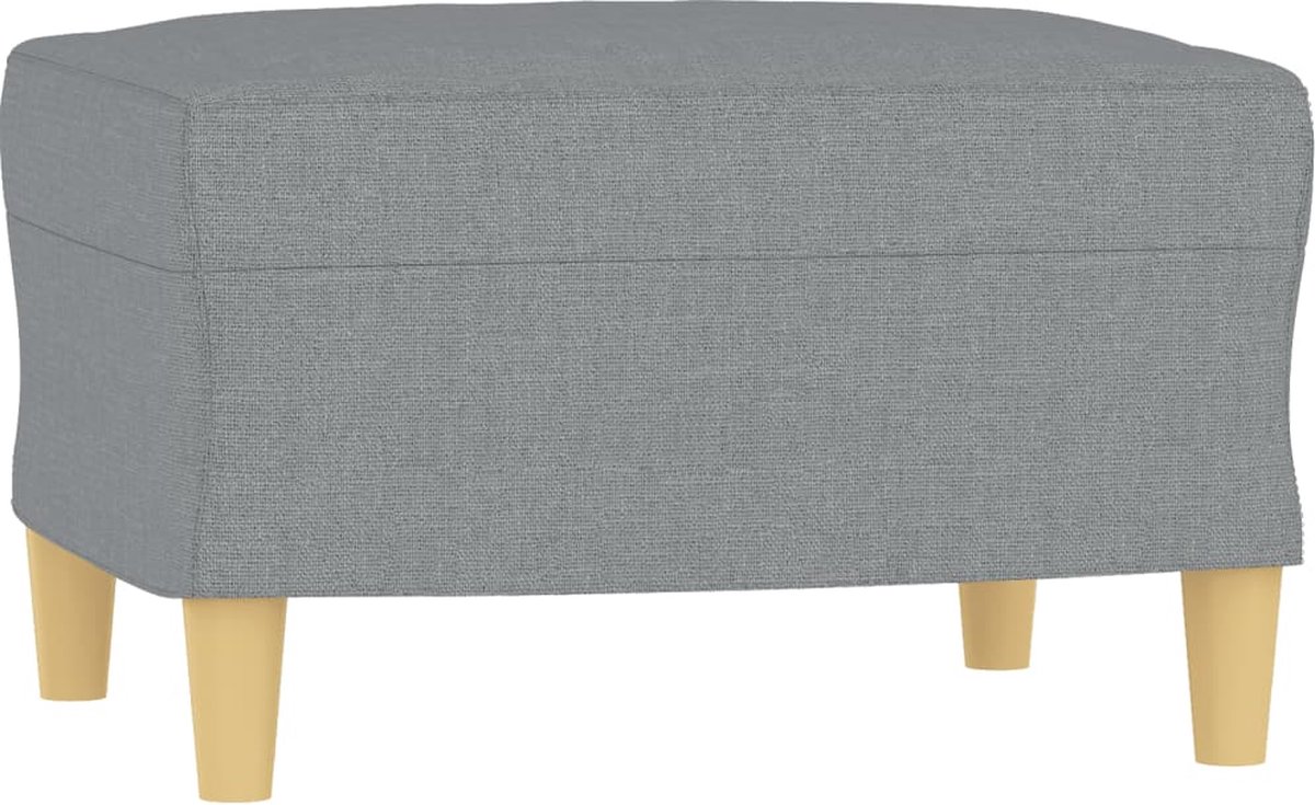 vidaXL - Voetenbank - 60x50x41 - cm - stof - lichtgrijs