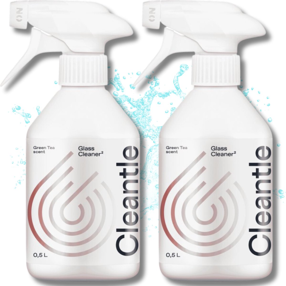 Cleantle Glass Cleaner 2X 500 ML - Autoruitenreiniger - Green Tea Geur - Auto Glasreiniger Spray - Ruitenreiniger Spray - Glasreiniger Auto