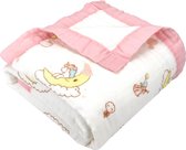 Mousseline deken, 6-laags knuffeldeken, babykatoen, 110 x 110 cm, mousseline, babydeken, luierdeken, zachte deken voor badhanddoek, kinderdeken voor pasgeborenen, uniseks (maan eenhoorn)