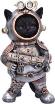 Nemesis Now Beeld/Figuur - Cat-tack Space Steampunk Kattenbeeldje 23cm