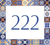 Huisnummerbord nummer 222 | Huisnummer 222 |Klassiek huisnummerbordje Plexiglas | Luxe huisnummerbord