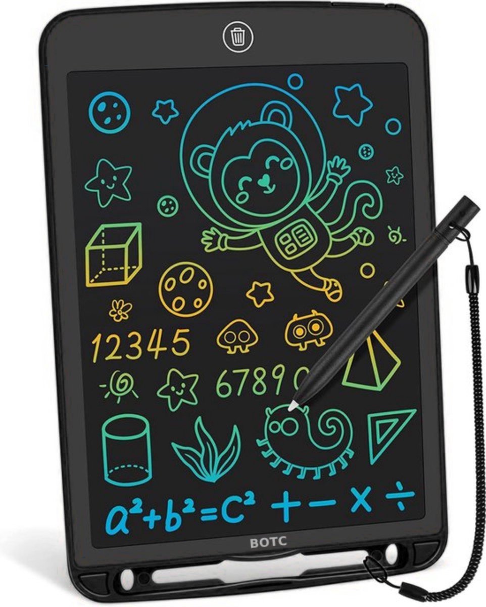 BOTC Tekenbord kinderen - 10 inch - Zwart - Grafische Tablet - Writing Tablet - Sinterklaas Cadeautjes - Speelgoed Meisjes & Jongens