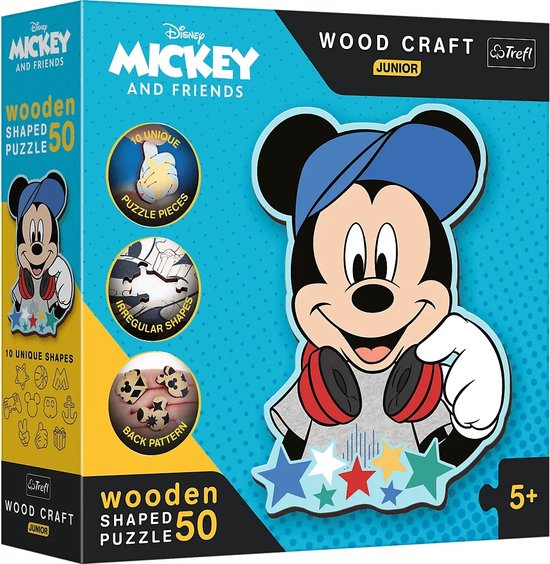 Puzzle en bois Mickey Mouse Junior - Disney - 50 mcx - Dans Le Monde de  Mickey | bol