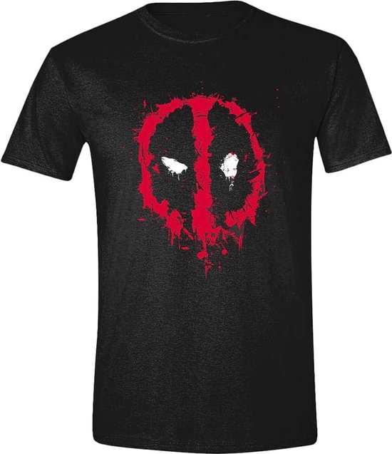 Deadpool Splat Face  Mannen T-Shirt - Zwart
