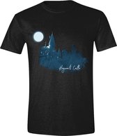 PCMerch Harry Potter - Moon Hogwarts Castle Painted Heren T-shirt - M - Zwart