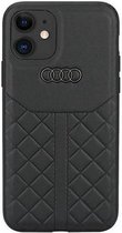 Audi Genuine Leather Back Case - Geschikt voor Apple iPhone 11/XR (6.1") - Zwart