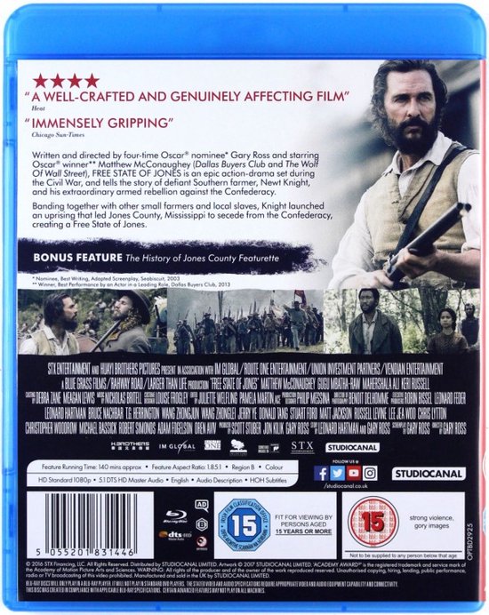 Free State Of Jones (Import) (Blu-ray), Gugu Mbatha-Raw | Dvd's | bol