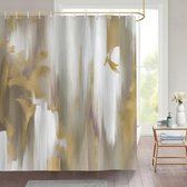 Douchegordijn goud marmer abstract modern luxe douchegordijnen 180 x 180 cm schimmelwerend waterdicht polyester stof wasbaar badgordijn voor badkamer met 12 haken